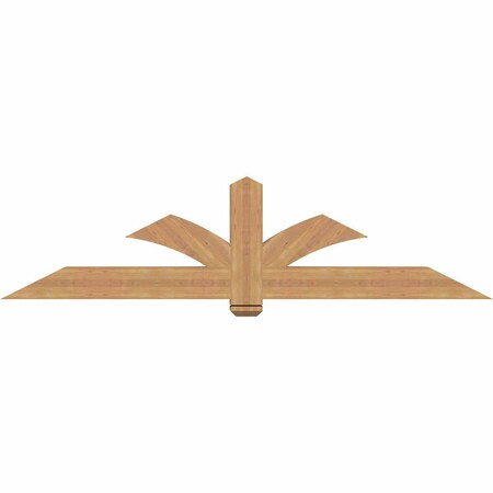 Ekena Millwork Redmond Smooth Timber Gable Bracket, Western Red Cedar, 84"W x 21"H x 5 1/2"D x 5 1/2"F, 6/12 Pitch GBW084X21X0606RED00SWR